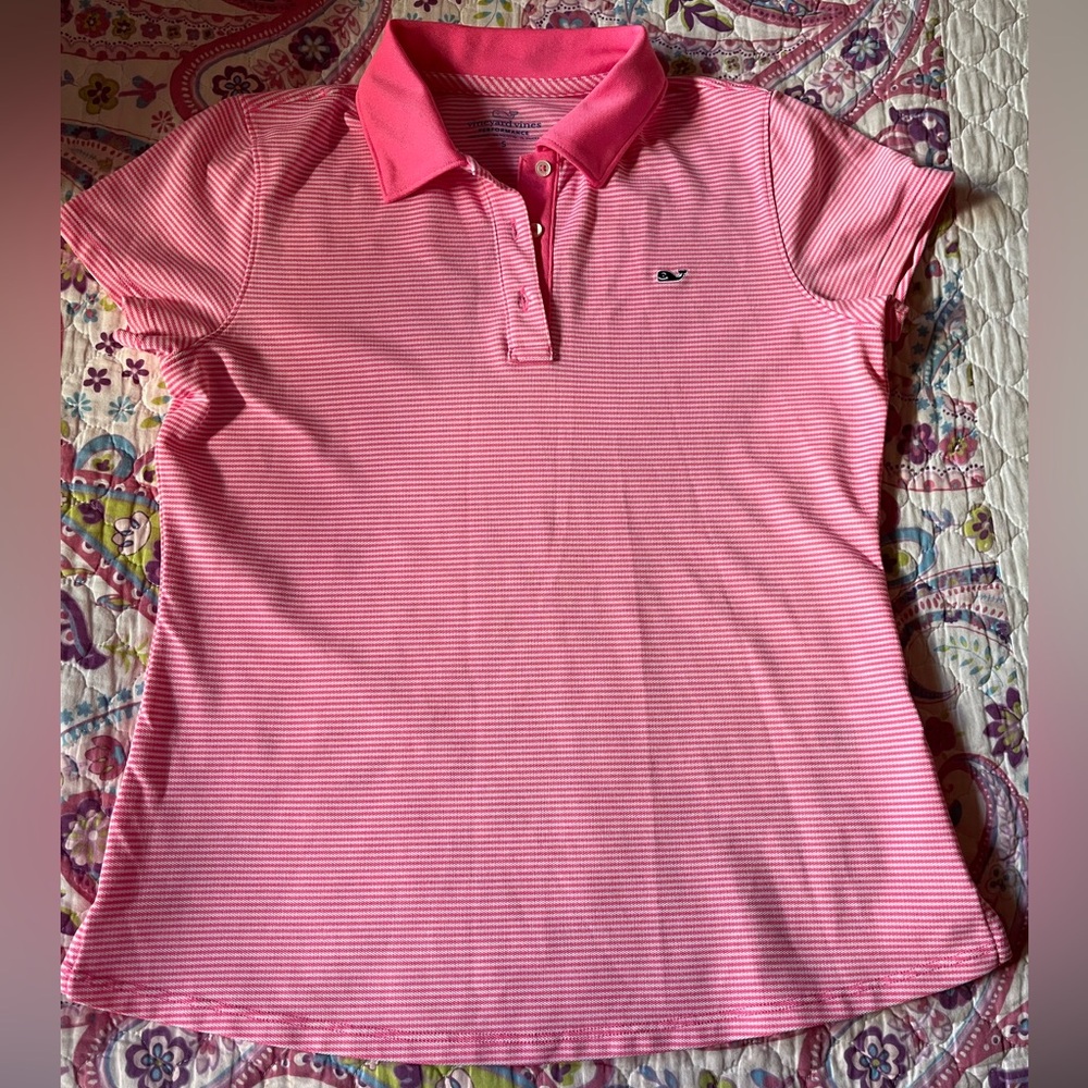 Vineyard Vines Striped Performance Polo
